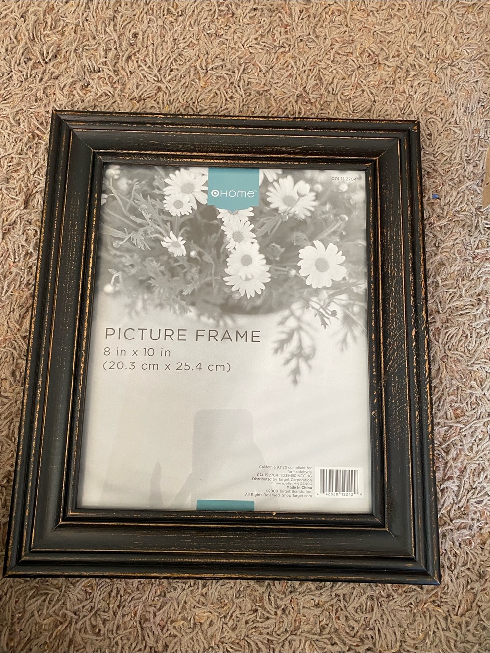 Target Black Picture Frame with Distressed Gold Accents 8x10